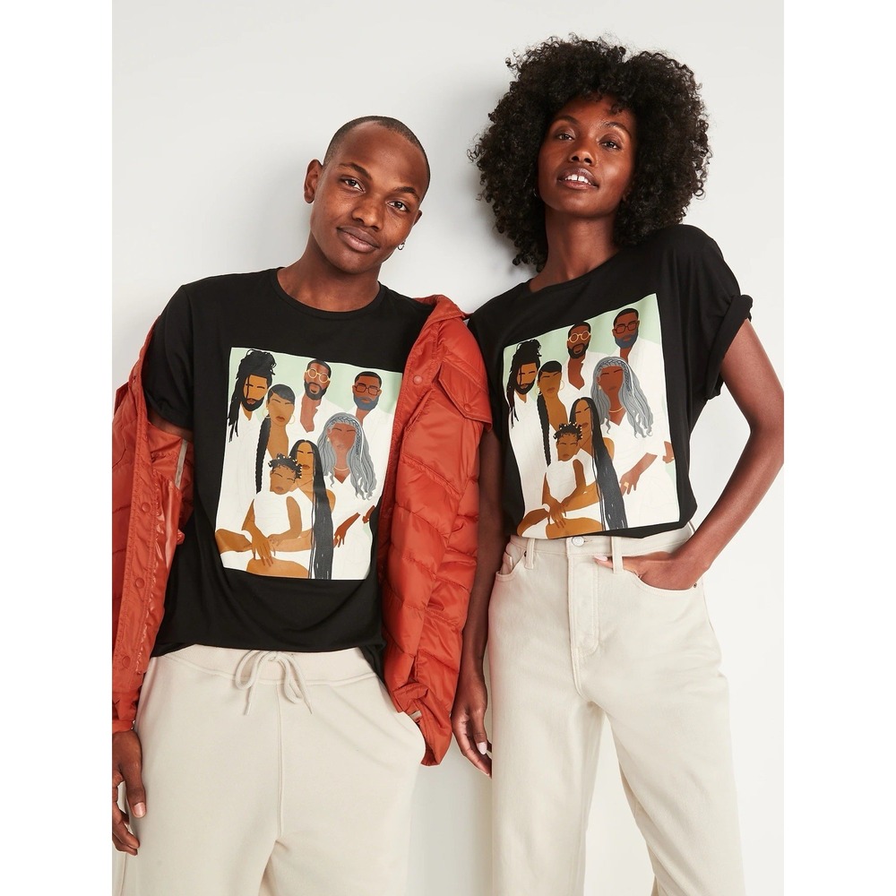 Old Navy‎ Project WE Lo Harris Black History Month size S Black  Graphic T-Shirt